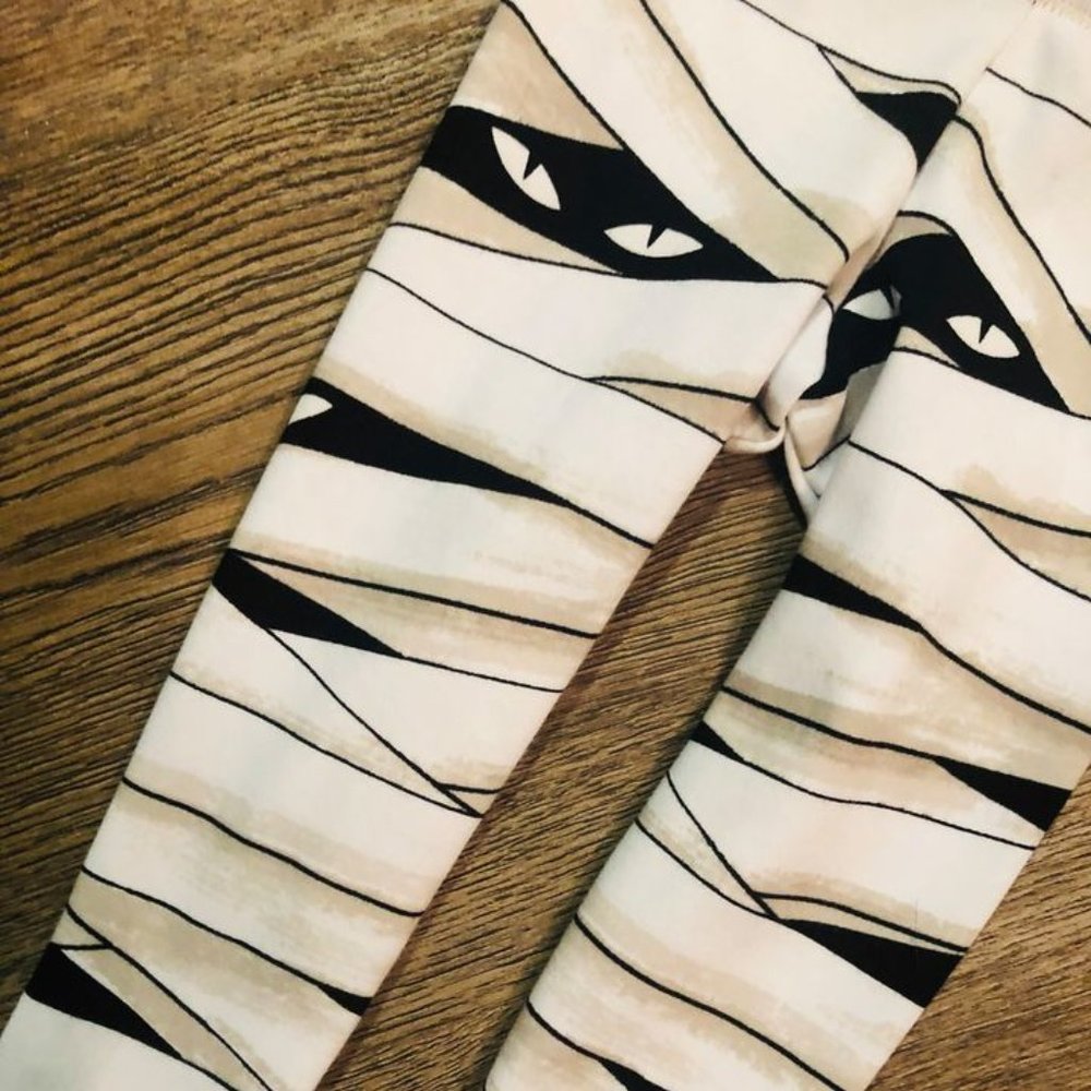 Halloween tights mummy cat tights